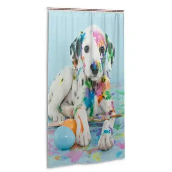 

Easter Dalmatain Puppy Shower Curtain Polyester Waterproof 12 Hooks Fabric Modern Bathroom Home Decor Set Inch