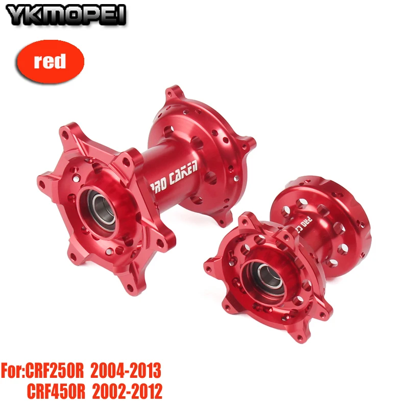 CNC Full Set Front and Rear Wheel Hub 36 Holes For CR125/250 2002-2007 CRF 250 CRF450R/X 2002-2012