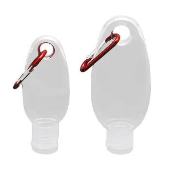 

5Pcs 30ml 60ml Reusable Portable Mini Size Empty Spray Bottle Hand Sanitizer Travel Small Holder Hook Keychain Carrier