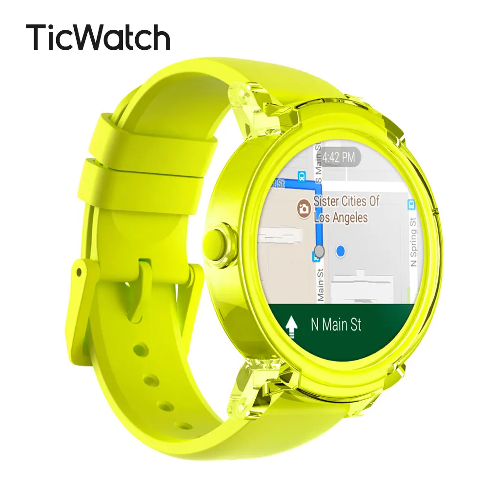 

TicWatch E(Express) Smart Watch Yellow Bluetooth GPS Android&iOS compatible IP67 Waterproof Google Wear OS TicWatch Official