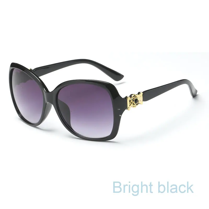 Круглые ретро солнцезащитные очки дизайнерский бренд женские очки тренды продукты взрослые очки выпускные очки - Цвет линз: Bright black