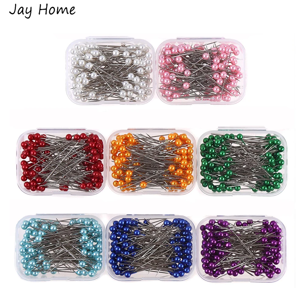 Pins Sewing Pins Straight Pins Sewing Pins for Fabric 1000pcs Straight Pins  with Colored Ball Glass Heads Long 1.5inch 