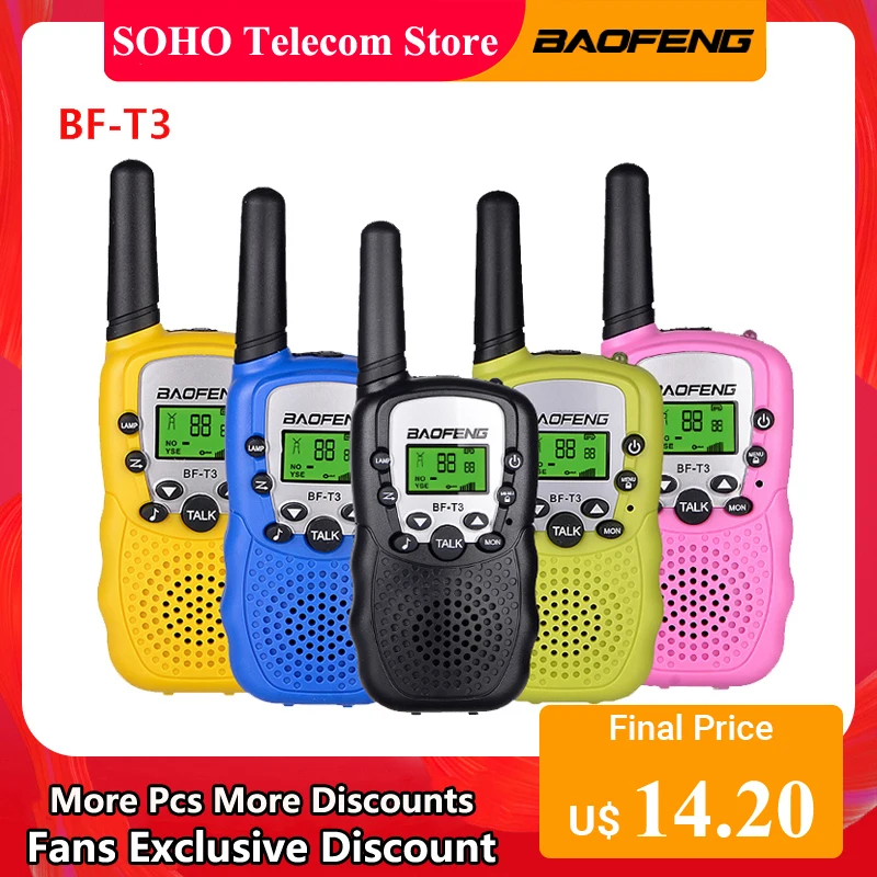 Портативная мини-рация Baofeng BF-T3 Talkie BFT3 с функцией VOX фонарик для детей подарок на