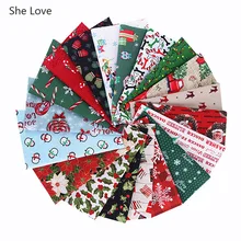 Она любит Красный цвет Рождество хлопчатобумажная ткань ручной работы снежинка снеговик стеганая ткань для лоскутное шитье DIY украшение дома