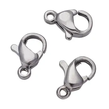 

20/200pcs 304 Stainless Steel Lobster Claw Clasps for Necklace Chain DIY Jewelry Making Findings Stainless Steel Color 10x6x3mm