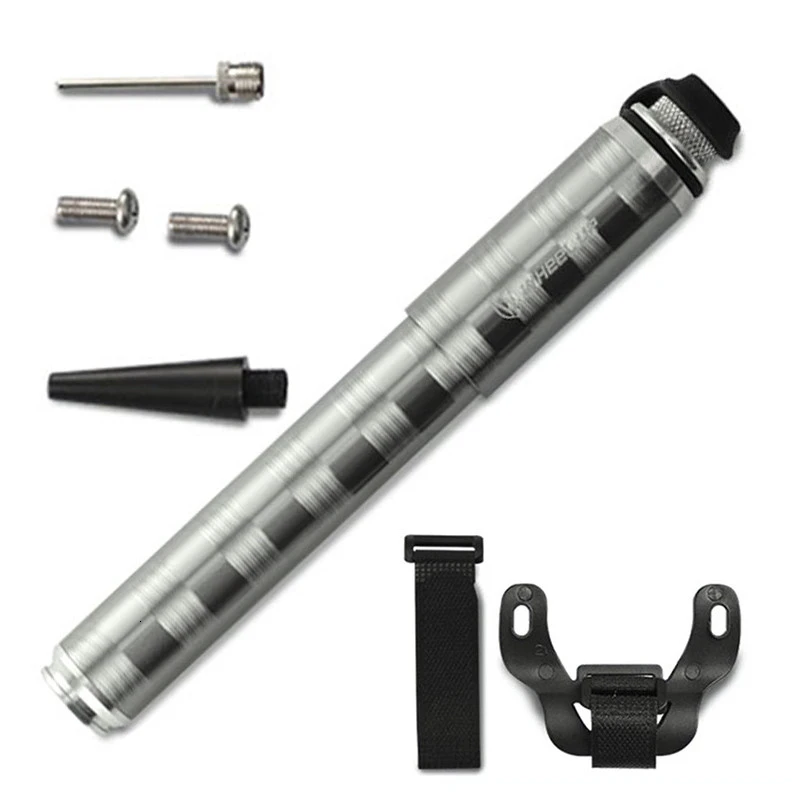 Portable Mini Ultralight Bike Pump Aluminum Alloy Durable Mountain Road Bicycle Tire Air Inflator Basketball Football Pump Tools