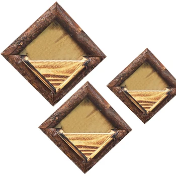 

Wood garden hanging waterproof diamond flower potted flower garden gardening indoor flower bonsai Christmas home decoration