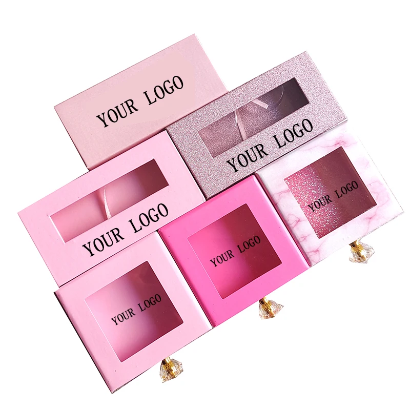 Wholesale Pink Lashes Box Mink Eyelash Case Wholesale Lashes Mink 25mm