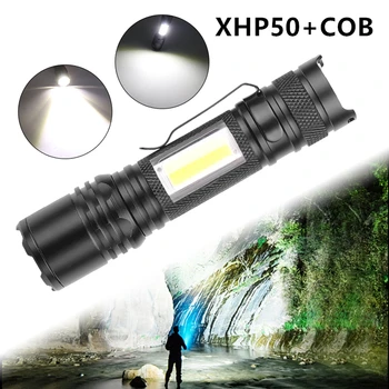 

USB Rechargeable Flashlight Outdoor Glare Flash light Zoomable torch Telescopic zoom hunting tactical flashlight Camping fishing