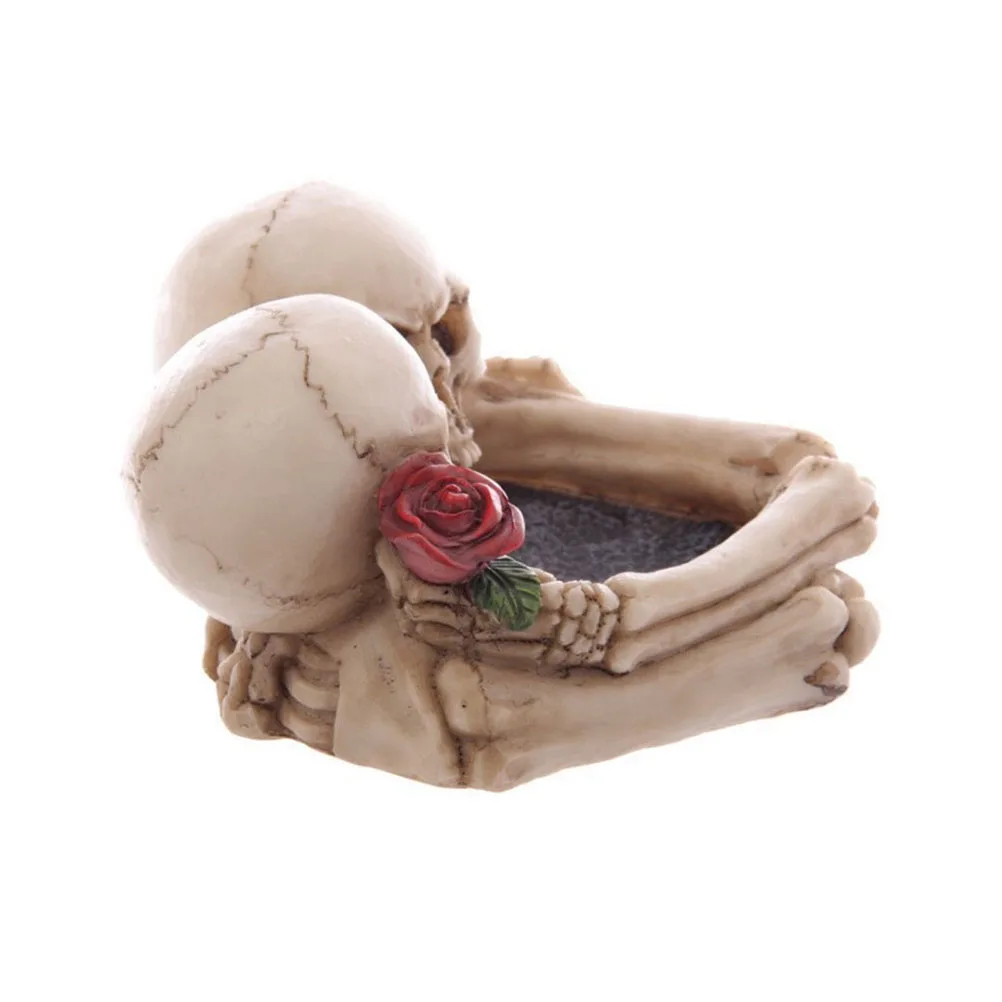 Resin Skull Ashtray Skull Figure Home Decoration Home Ornaments Scary Halloween Decorations Bar Smoking Room Accessories