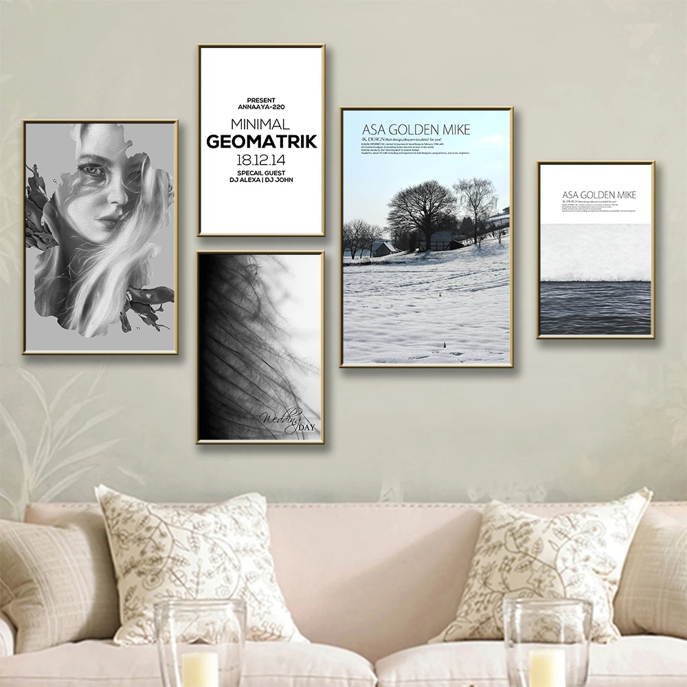 

Fashion Nordic Log Landscape Map Canvas Posters And Prints Minimalist Wall Art Canvas Painting For Living Room Wall Decor