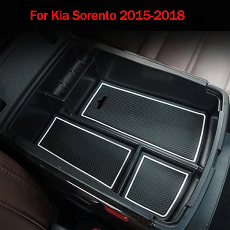 Ящик для хранения с центральным подлокотником контейнер поддон Kia Sorento 2015 2018