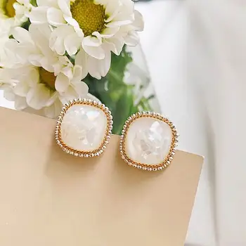 

Simple Square Stud Earrings For Women 2020 Classic Fashion Jewelry Earings