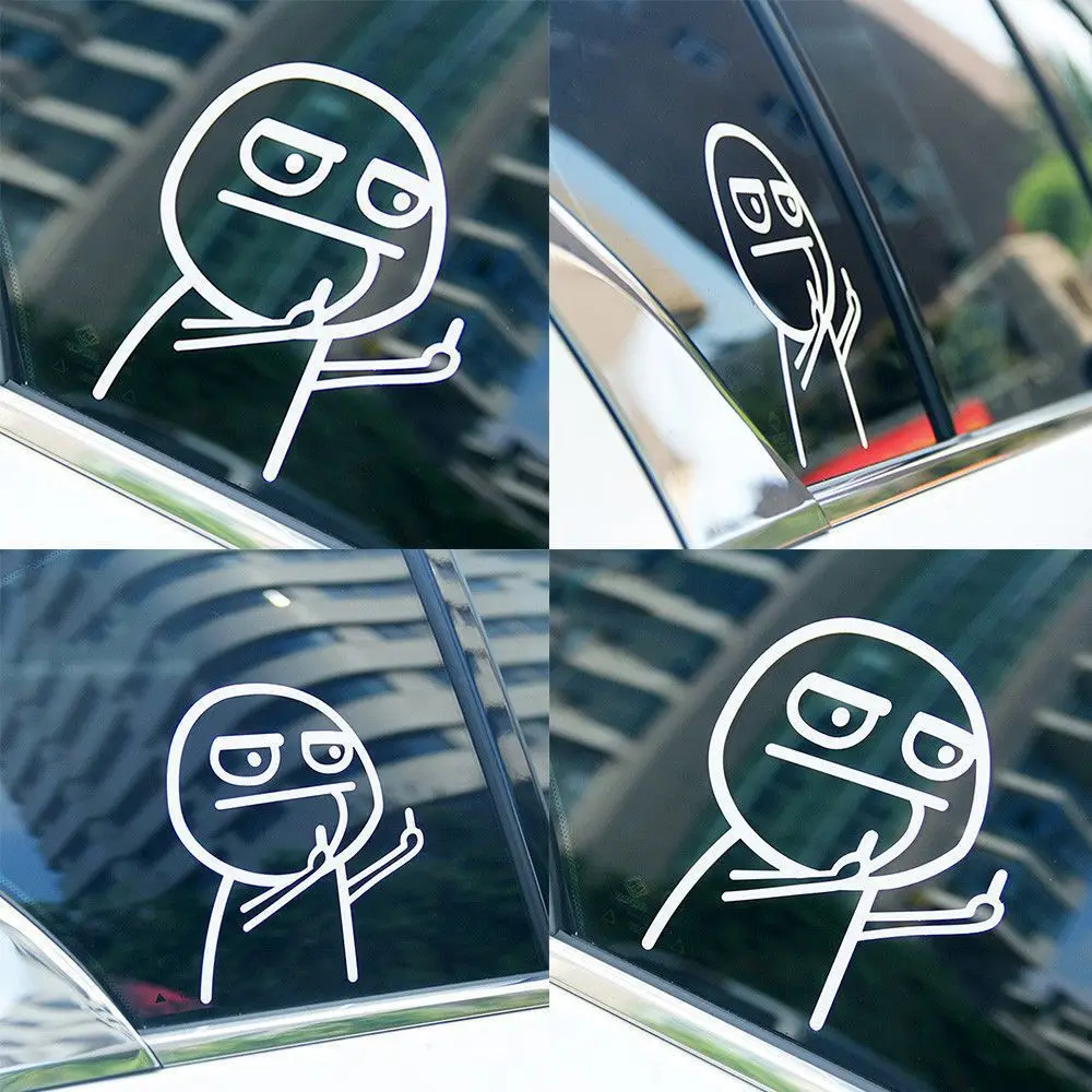 SEKINNEW 1xCartoon JDM Забавный мультфильм средний палец светоотражающий виниловый наклейка на машину, мотоцикл наклейка Стайлинг автомобиля аксессуары