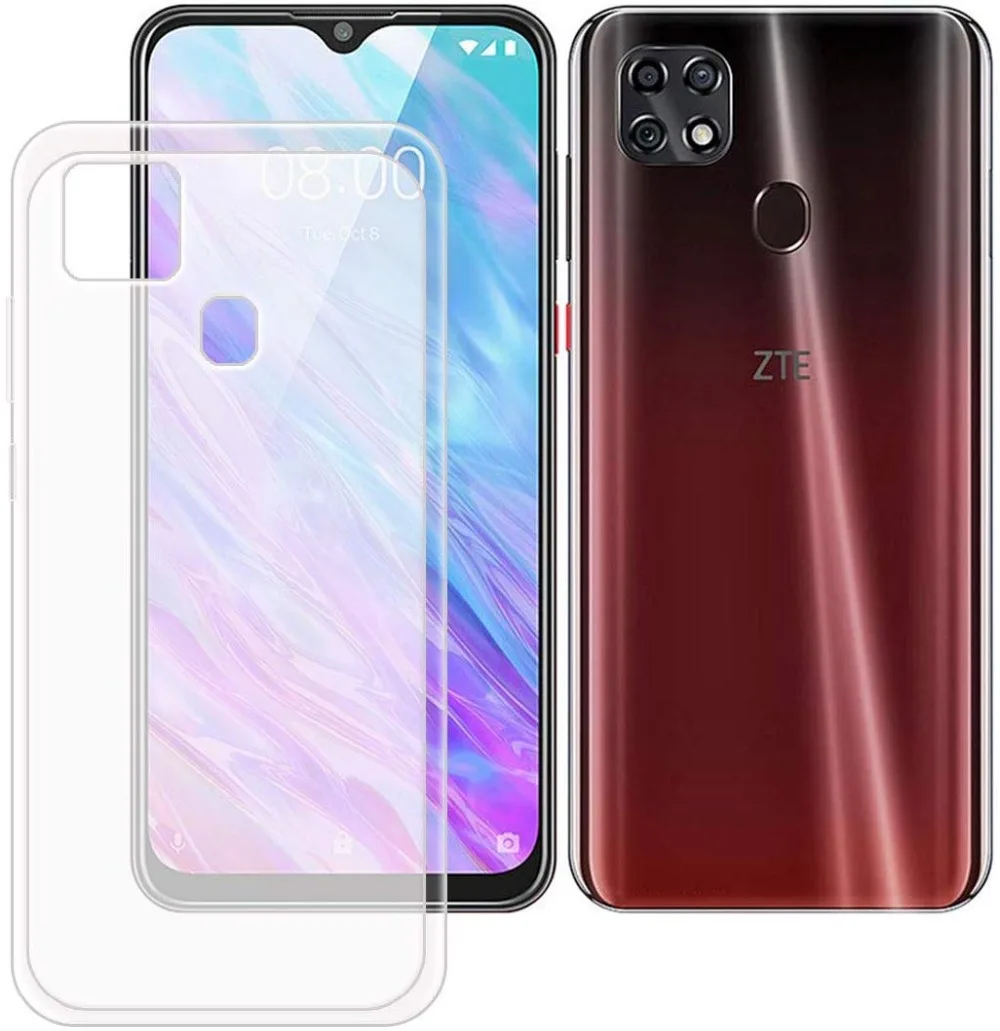 Смарт-чехол для zte Blade 20, роскошный мягкий ТПУ чехол для телефона с закаленным стеклом для zte Blade 20 Smart V1050, чехол s 6,49''