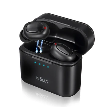 

INSMA Mini TWS In-ear bluetooth 5.0 Earphone Sports Hi-Fi Stereo True Wireless Earbuds Binaural Support QI Charging Ear Buds