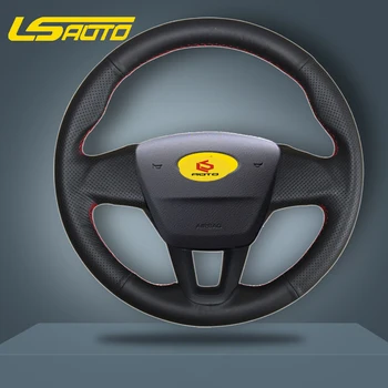 

Braid on the Steering Wheel Cover for Ford Focus 3 2015-2018 Without Multi-Function Button cache volant