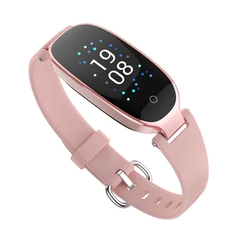 

Fashion S3 Plus Smart Bracelet Wristband IP67 Waterproof Lady Heart Rate Monitor Fitness Tracker Slim Leather Strap Smartband