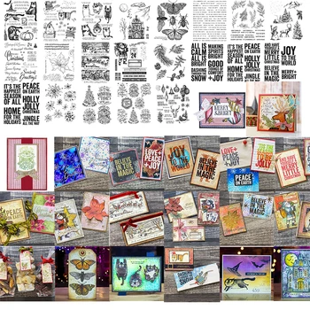 

Fancy Christmas Halloween Clear Stamps For DIY Scrapbooking Card Making Kids Animals Clear Transparent Silicone Stamp New 2020