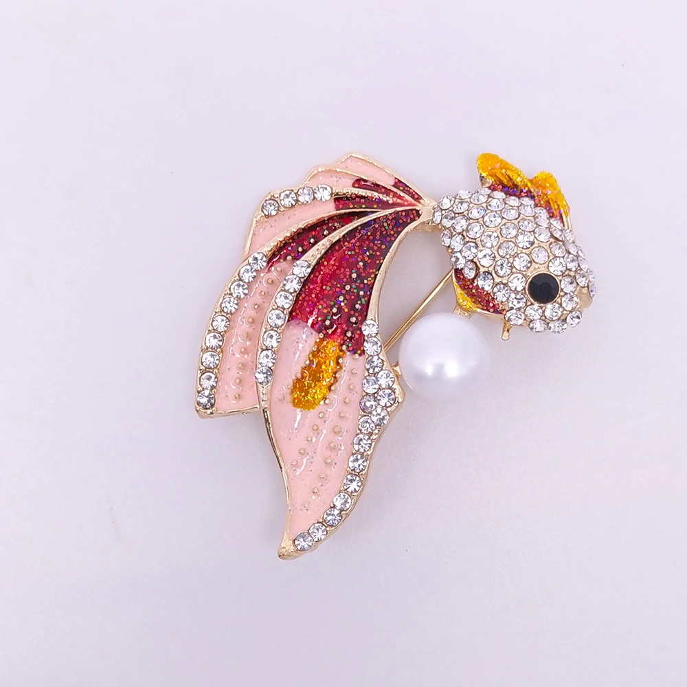 BEFLYE Jewelry Pearl brooch high-end fashion women's boutique gift wedding party brooch fashion jewelry - Цвет камня: 05