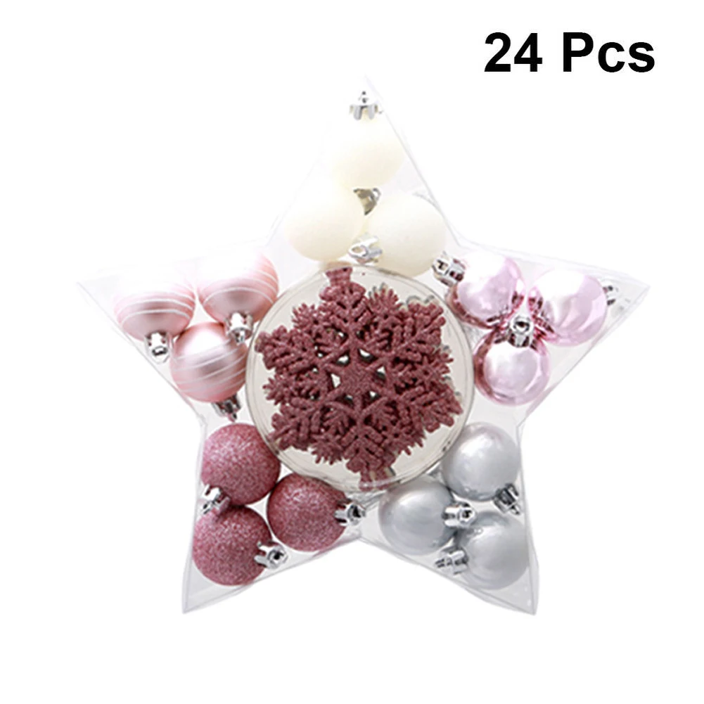 24pcs 4cm B 30 шт расписной Рождественский шар орнамент набор Небьющийся Рождественский шар украшение Рождественская елка Подвески Рождественские шары - Цвет: 24pcs 4cm B