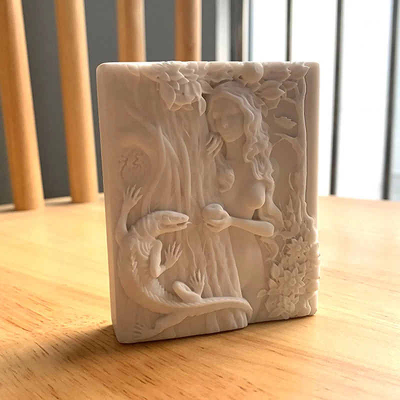 Bible handmade soap silicone mold eve stole forbidden fruit aromatherapy plaster mold candle Christ Eve, virgin Mary son