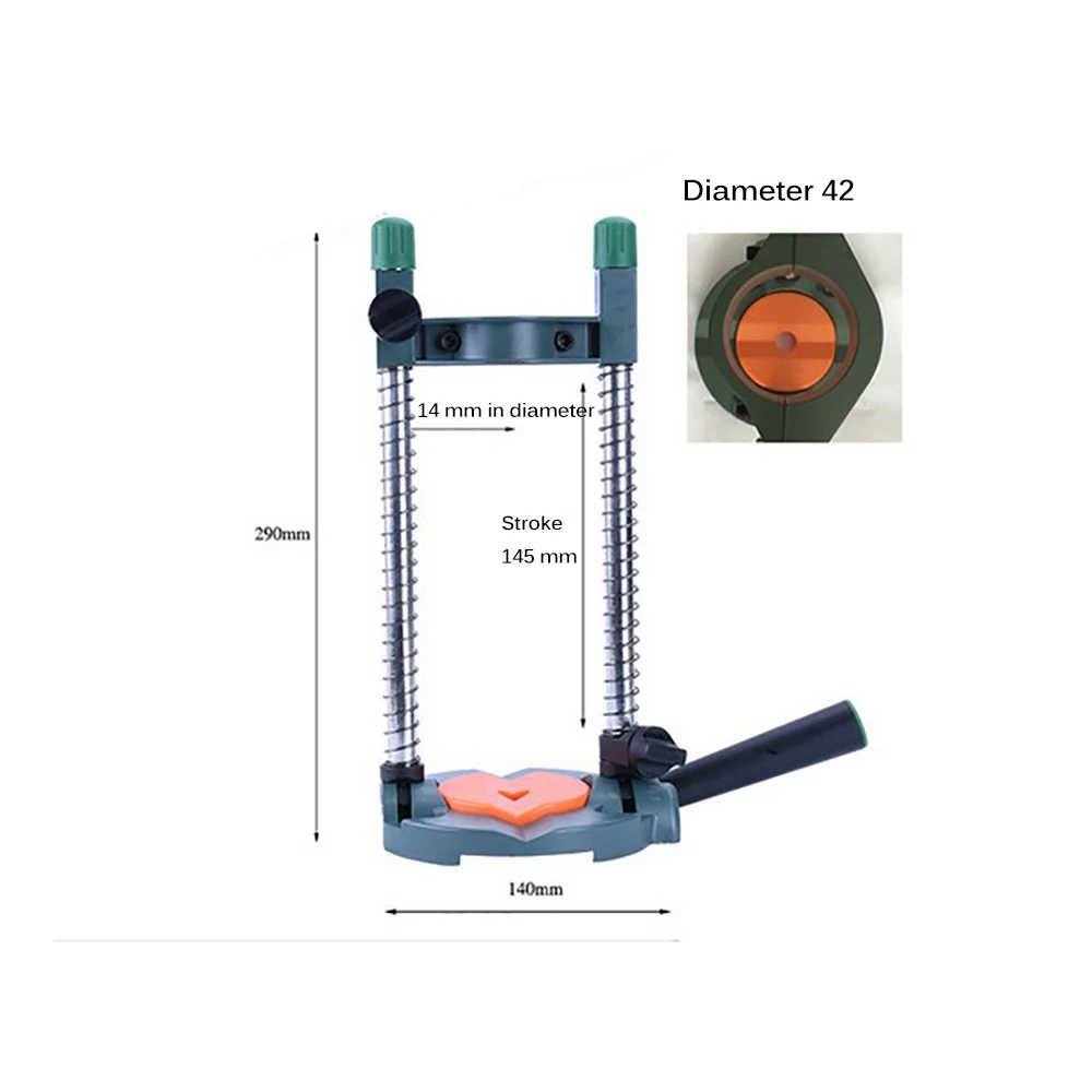 Electric Pipe Hand Drill Drilling Guide Holder Stand With Adjustable Angle Removable Handle DIY Woodworking Tool Electric Pipe Hand Drill Drilling Guide Holder Stand With Adjustable Angle Removable Handle DIY Woodworking Tool