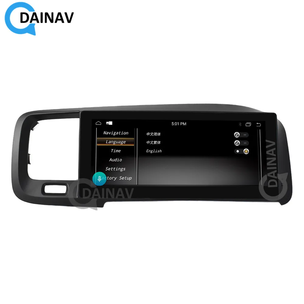 Автомагнитола на Android Авторадио в стиле Тесла для Volvo S60 V60 2011 2020 правой руки