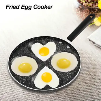 

Four-hole Frying Pot Love Frying Pan Multi-function Love Waffle Non-stick Pan Kitchen Baking Tools Breakfast Maker Egg Ham Pans