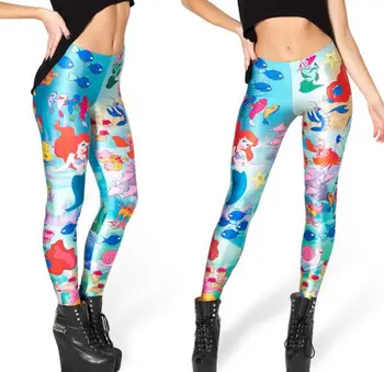 

Hot Sale Digital cartoon prints Leggings For Women New Fashion Slim Cartoon Printed Elastic Pants Trousers ER-23