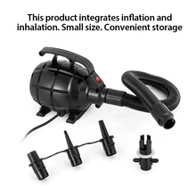 Air Pump AC 110V/220V Travel Electric Inflator High Pressure Compressor Deflator Inflatable Boat Deflation With 4 Nozzles