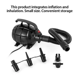 Air Pump AC 110V/220V Travel Electric Inflator High Pressure Compressor Deflator Inflatable Boat Deflation With 4 Nozzles