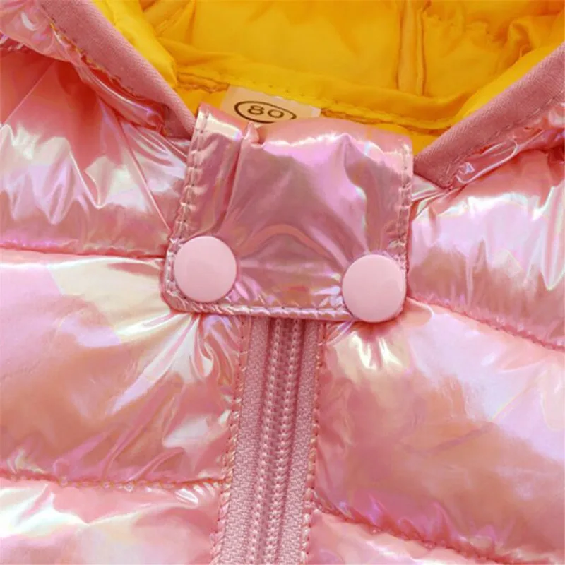 Lawadka Baby Girl Clothes Shiny Coats Fashion Hooded Children's Jackets Cotton Baby Snowsuit Overalls Infant Boy Costume