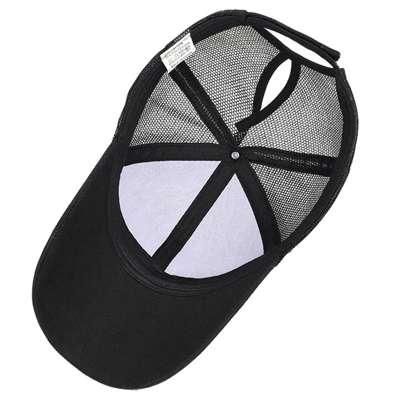 Новая дизайнерская Кепка с хвостом для женщин с камуфляжным узором, сетчатая Кепка, летняя бейсболка, женская шапка для папы, удобная Gorras