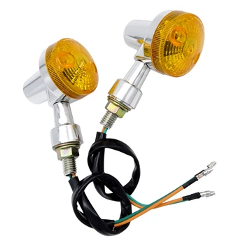 

JIUWAN 2Pcs 12V Universal Motorcycle Turn Signal Light Indicator Light For GN125 Cafe Racer Harley Suzuki Lamp Super Bright