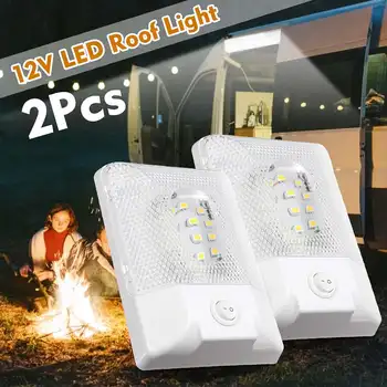 

DC 12V 4W 24LED Car Single Dome Lights RV Interior Single Ceiling Dome White Light Waterproof for Camper Home Boat Trailer