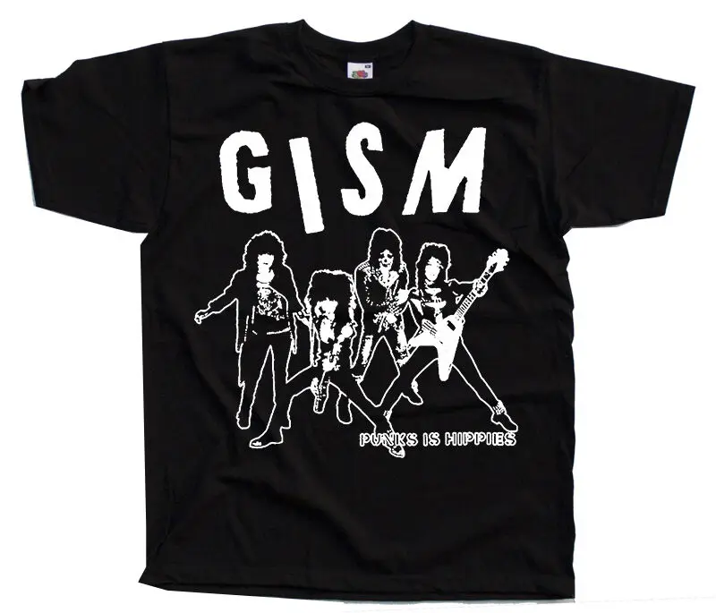 G I s m Punks Is Hippies Обложка альбома Dtg Футболка Черная S 5Xl|Футболки| |