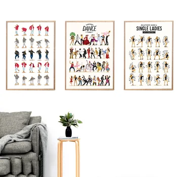 

Dance Guide Poster and Print Let's Dancing Painting on The Wall Decor for Your Home HD Picture Nordic Style