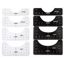 

4 Pcs T-Shirt Alignment Guide Ruler T-Shirt Alignment Tool for Making Center Design Adult Youth Toddler Infant