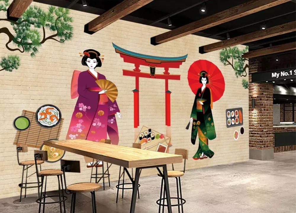 parede japonês restaurante clássico ferramentas fundo papéis decoração da sua casa