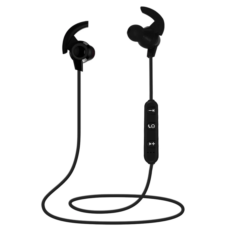 Беспроводные наушники Bluetooth V4.1, спортивные наушники с защитой от пота, стерео гарнитура с микрофоном, Bluetooth наушники для iPhone, huawei, Xiaomi - Цвет: Black