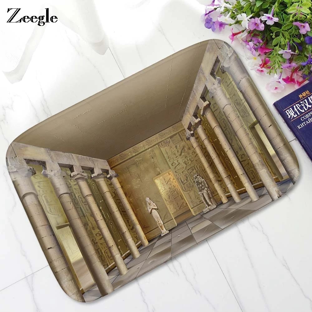 Zeegle Door Mat Floor Mat Palace Pattern Carpet For Living Room Kitchen Area Rug Kid Bedroom Foot Pad Home Decor Bath Rug