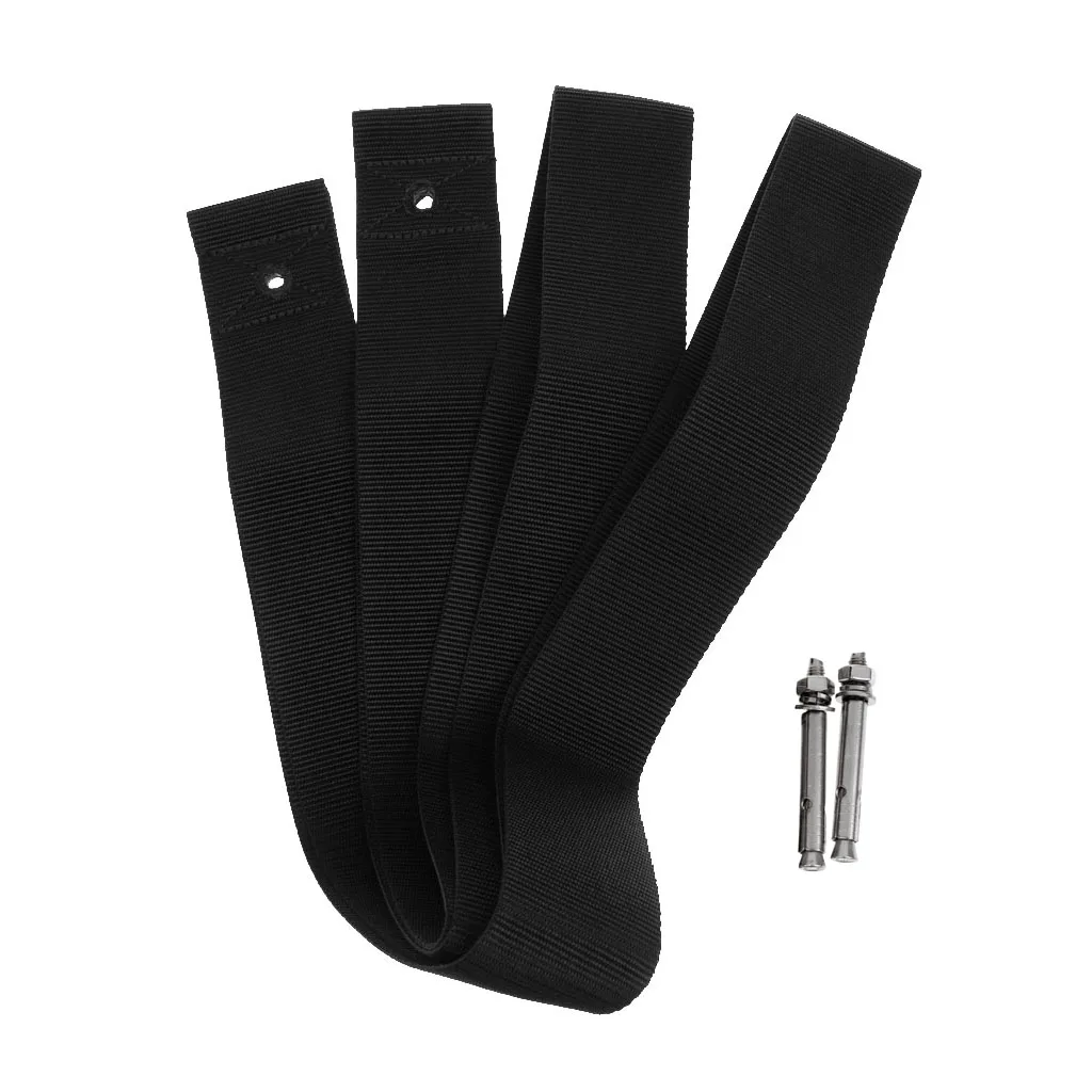 2 Pieces Black Webbing Straps Surfboard Longboard SUP Board Sling Wall Storage Strap Hanger Keeper Surfing Accessories | Спорт и