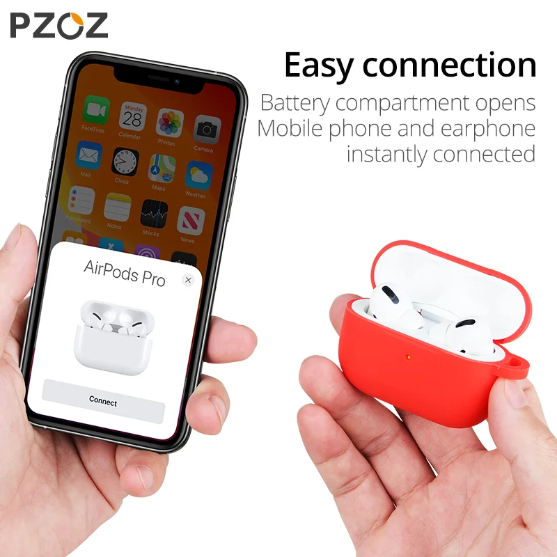 PZOZ для Apple Airpods Pro Чехол Силиконовый защитный Bluetooth наушник Мягкий силиконовый чехол для Airpod pro Чехол защитный чехол