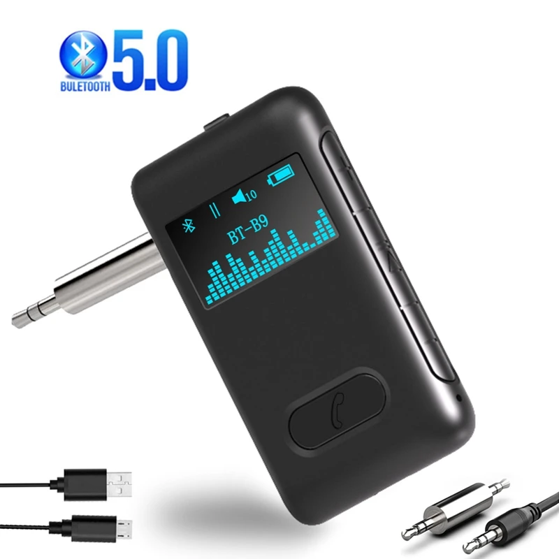 2 in 1 Wireless Bluetooth 5 0 Receiver Transmitter Adapter 3 5mm Jack For Car Music Audio Aux A2dp Headphone Reciever Handsfree