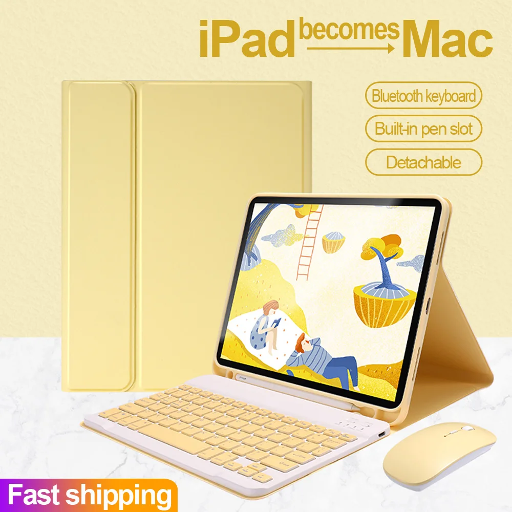 Для iPad 9 7 2017 2018 10 2 2019 2020 5th 6th 7th 8th клавиатуры и мыши чехол для Air 1 3 4 Pro 5 11 Funda|Чехлы