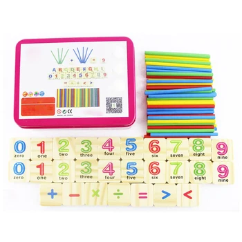 

Hot Sale Iron Box Wooden Stick Mathematics Puzzle Education Number Toys Calculate Game Learning Counting Baby Toys