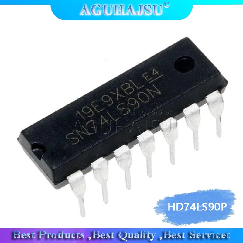 100 шт. HD74LS90P DIP14 HD74LS90 DIP SN74LS90N 74LS90 74LS90N DIP-14 Новый и оригинальный IC | Электронные