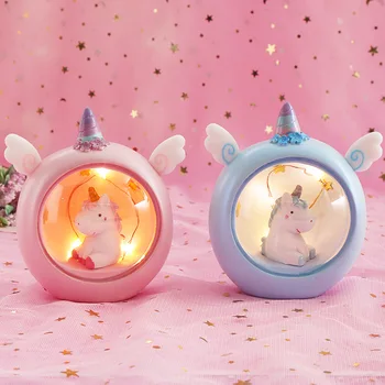 

Unicorn Star Light Reading Night Light Girl's Heart Ins Wind Gift Ornaments Resin Crafts bedroom decor anime decor night lights