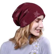 2021 Wool Lady's twist hat with star print Cat ear hat Warm knit cap Lady's head cover cold wind protection